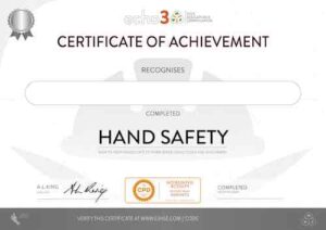 HAND SAFETY CERTIFICATE