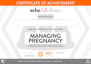 MANAGING PREGNANCY CERTIFICATE