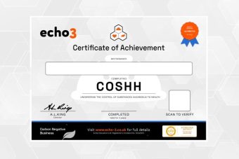 COSHH CERTIFICATE