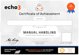 Echo3 MANUAL HANDLING Certificate