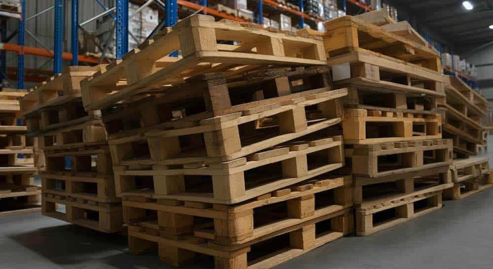 Unsafe stacking of pallets