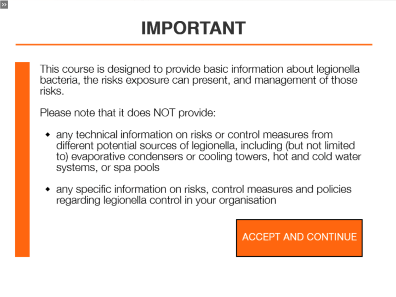 Legionella Certificate