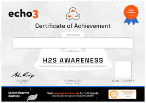 Echo3 H2S AWARENESS Certificate