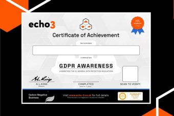 GDPR AWARENESS CERTIFICATE