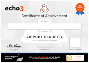 Echo3 AIRPORT SECURITY Certificate