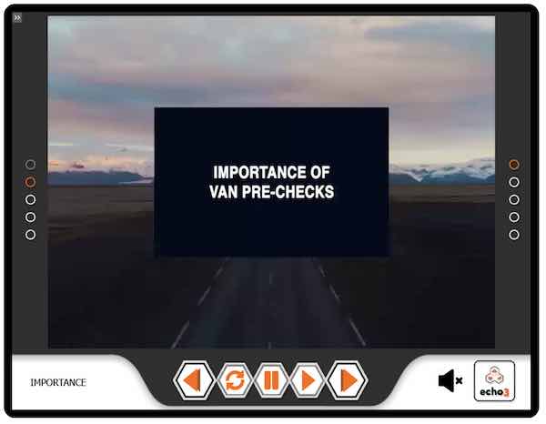 van safety training online