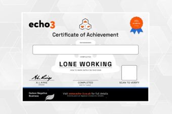 LONE WORKING Certificate