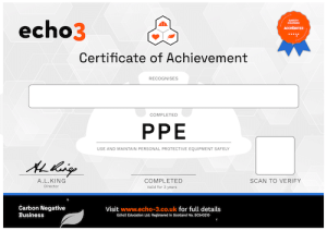 Echo3 PPE Certificate